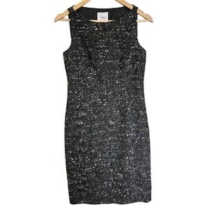 Akris Punto gray tweed wool sheath dress womens size 6 US small
